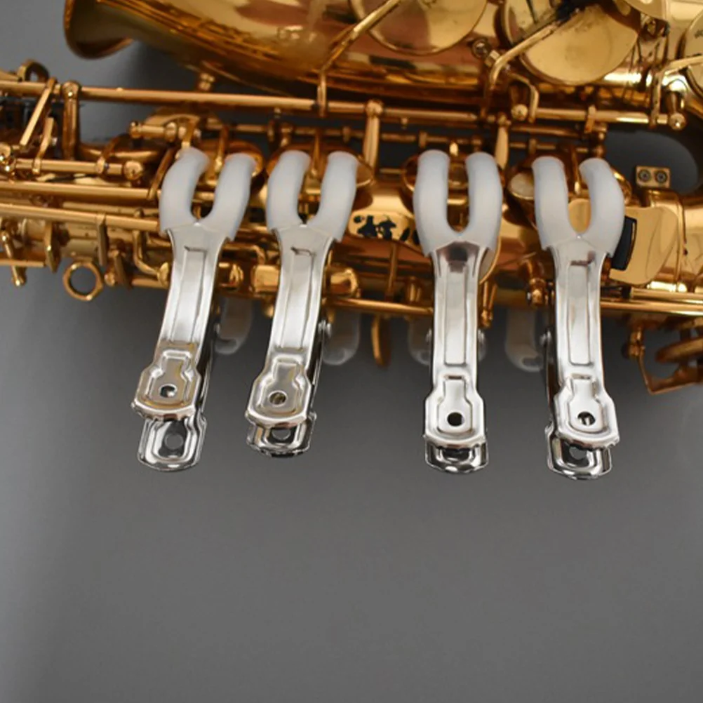 

5 Pcs Saxophone Repair Clips Flute Tool Musical Instrument Maintenance Wind Steel Woodwind Stainless Material Trumpet