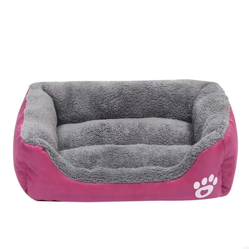 Pet Bed with Furry Cushion Soft and Beautiful Non-Slip Dog Basket Dog Sofa Furry Cushion Nest for Puppy