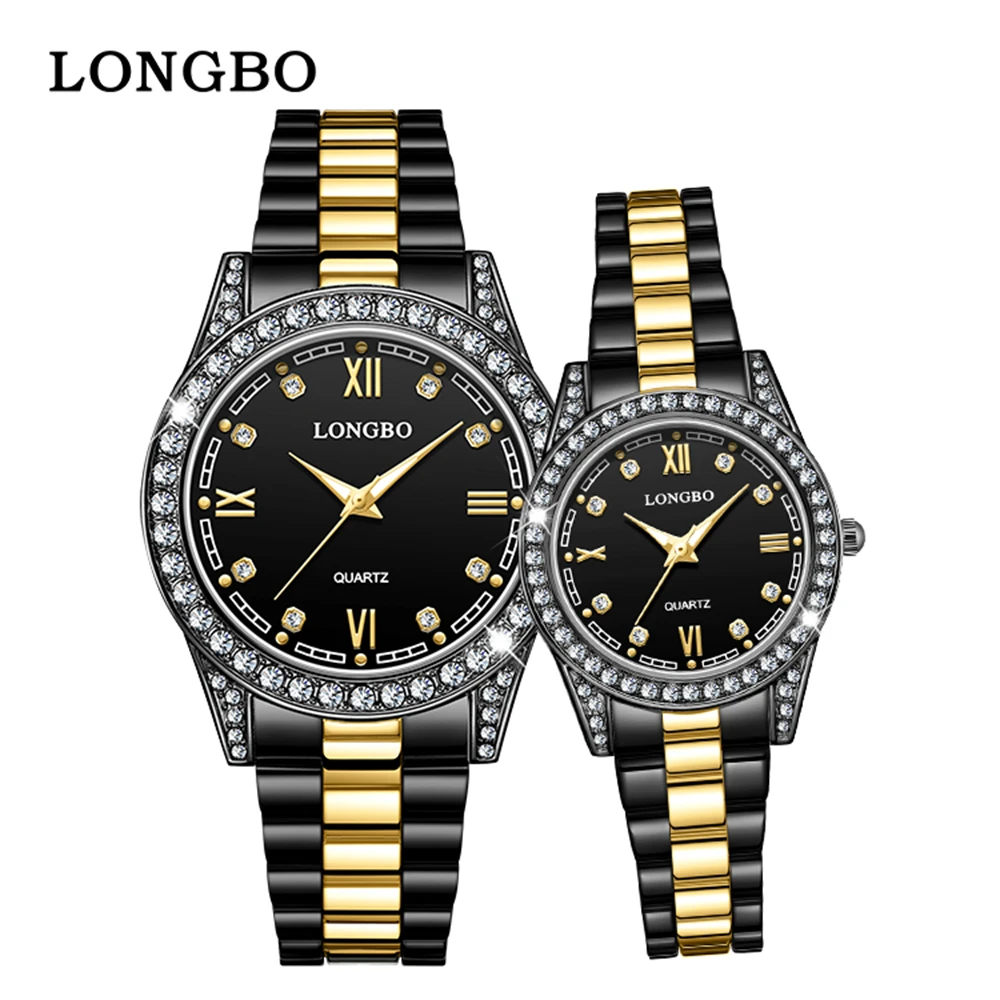 2Pcs Couple Watches Set Stainless Steel Waterproof Luminous Lover's Watch Quartz Wristwatch Men Women Jewelry Set Reloj 2024