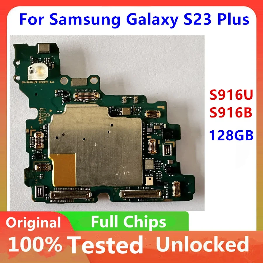 Unlocked For Samsung Galaxy S23 Plus S916B S916U 128GB Motherboard Full Chips Android OS 5G Logic Baords