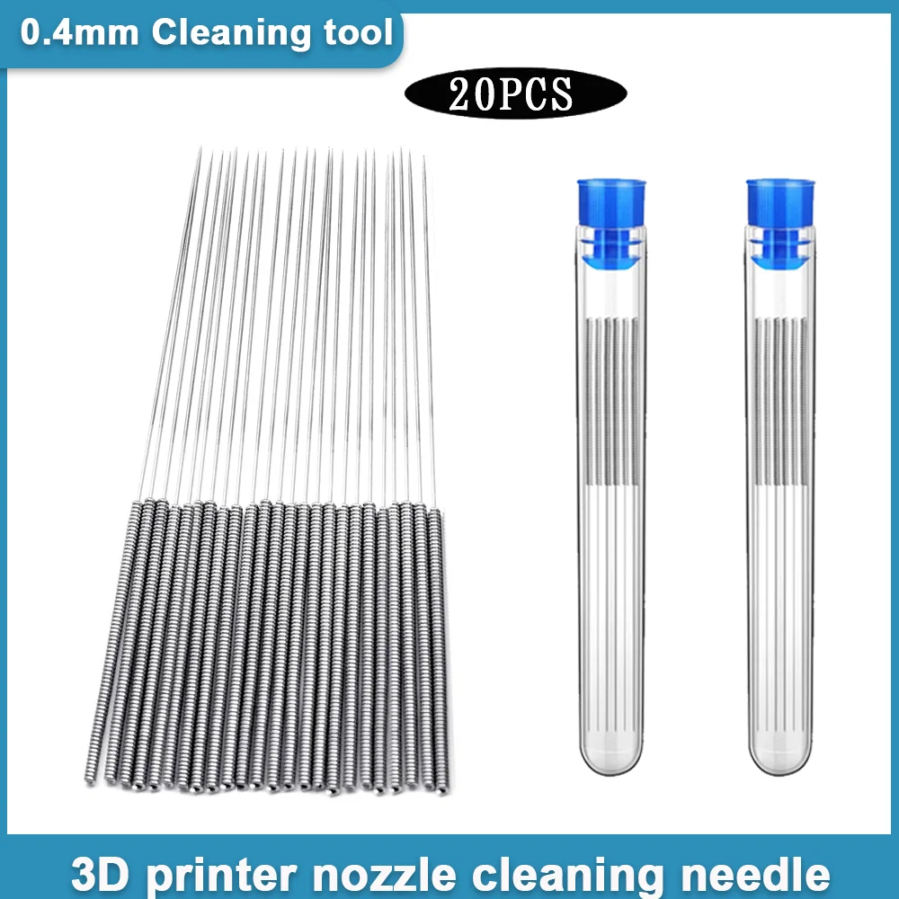 20-Piece Stainless Steel Cleaning Nozzle Kit - Window Wiper, 3D Printer Nozzle, Gas Stove, Shower Needle Unclogging Brush