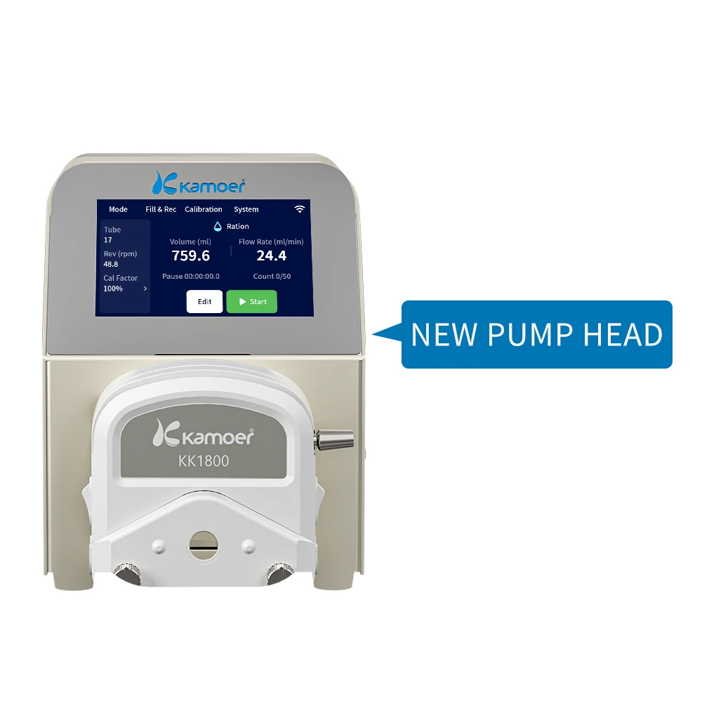 

KamoerUIP WIFI V2 Double Head High Precision Adjustable Flow Rate Peristaltic Pump Medical Equipment Lab Liquid Dispensing Pump