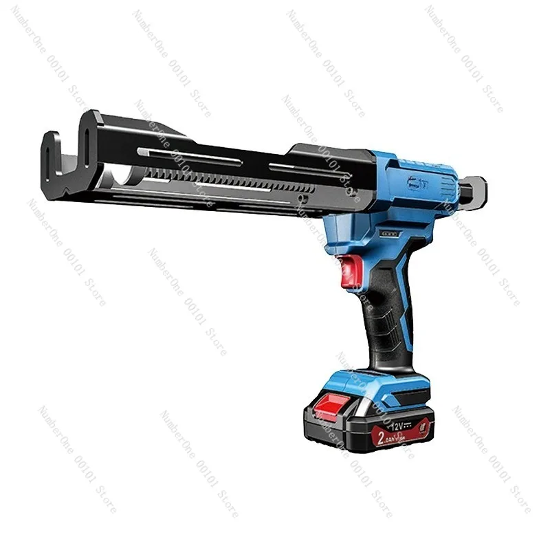 Ergonomic Cordless Electric Caulking Gun Dual Battery Rechargeable Sealant Applicator for Tile Grout Gap Filling Floor
