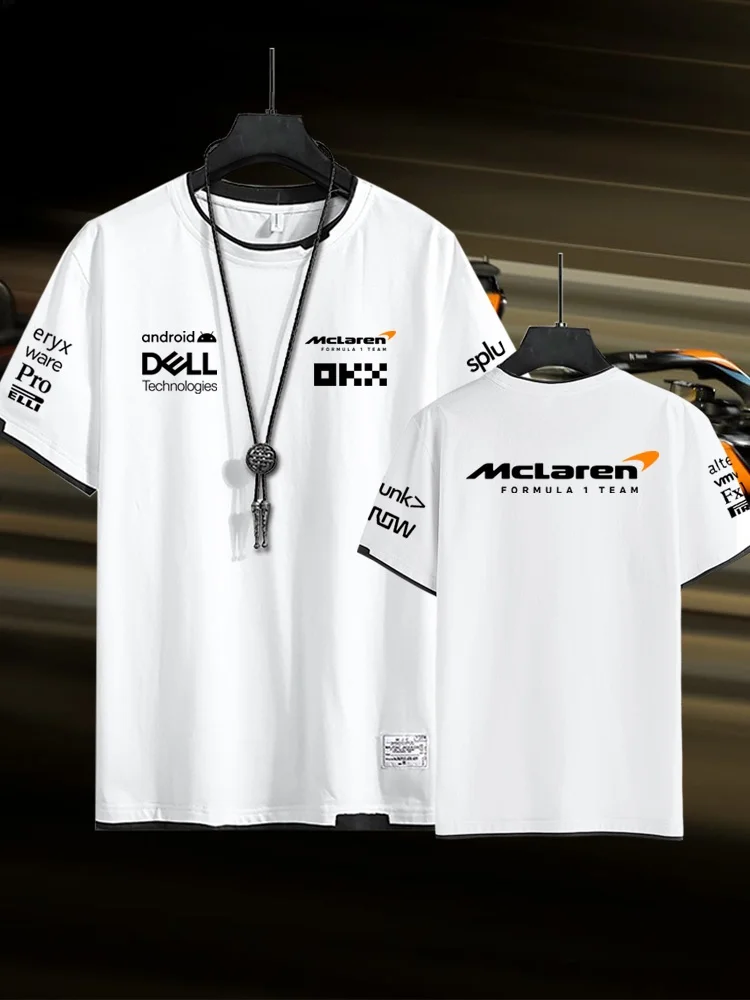 mclaren-formula-one-racing-car-4s-store-Спецодежда-Фальшивая-двухсекционная-футболка-ort-sve-ex-f-sve-youth-summer-faion