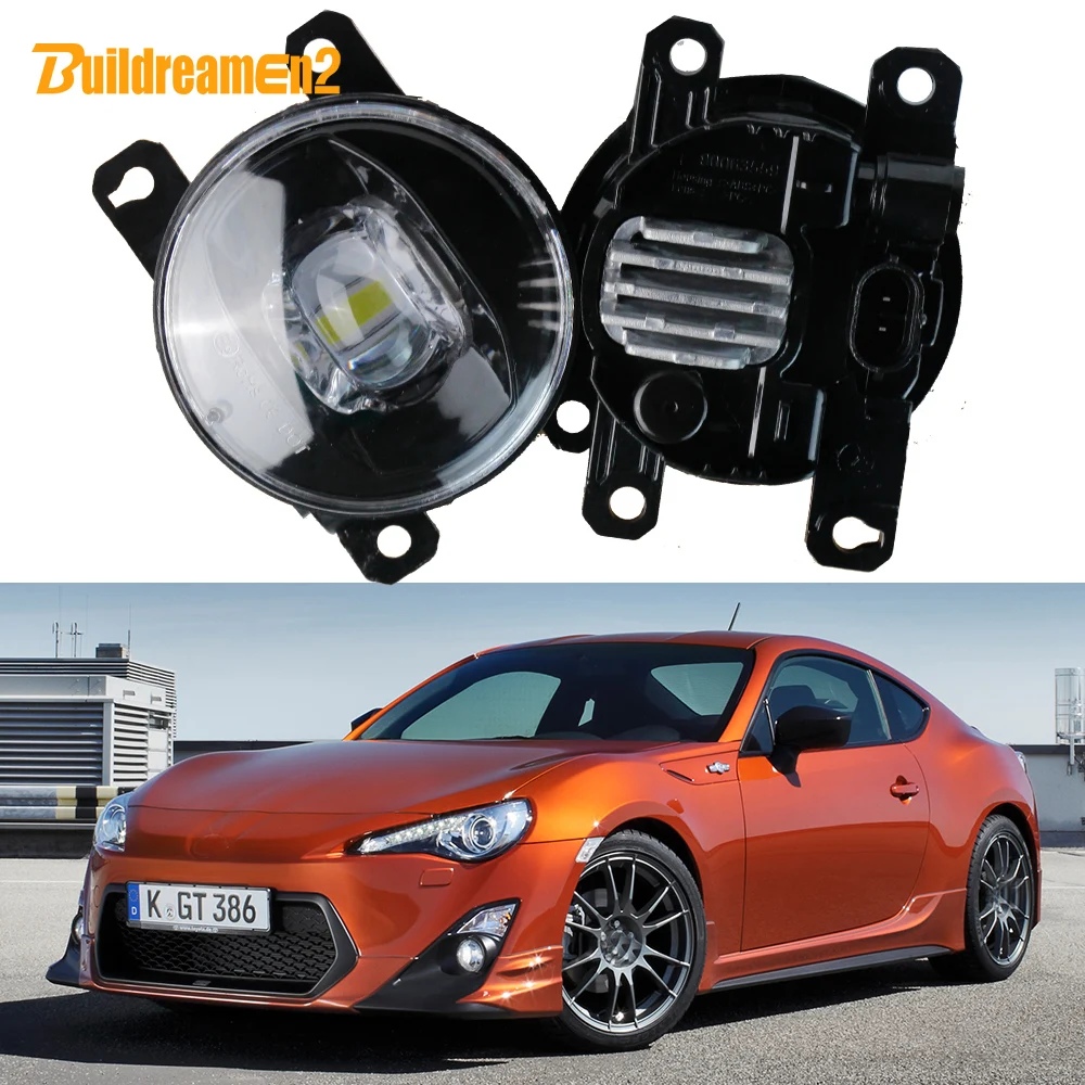 2 Pieces H11 LED Lens Fog Light 30W Car Driver + Passenger Fog Lamp Accessories For Toyota GT86 GT 86 2013 2014 2015 2016