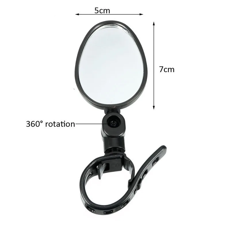 Universal Bike Mirrors Bike Handlebar Adjustable Rotating Wide Angle Rear View Mirror 360 Degree Rotation Cycling Accessories