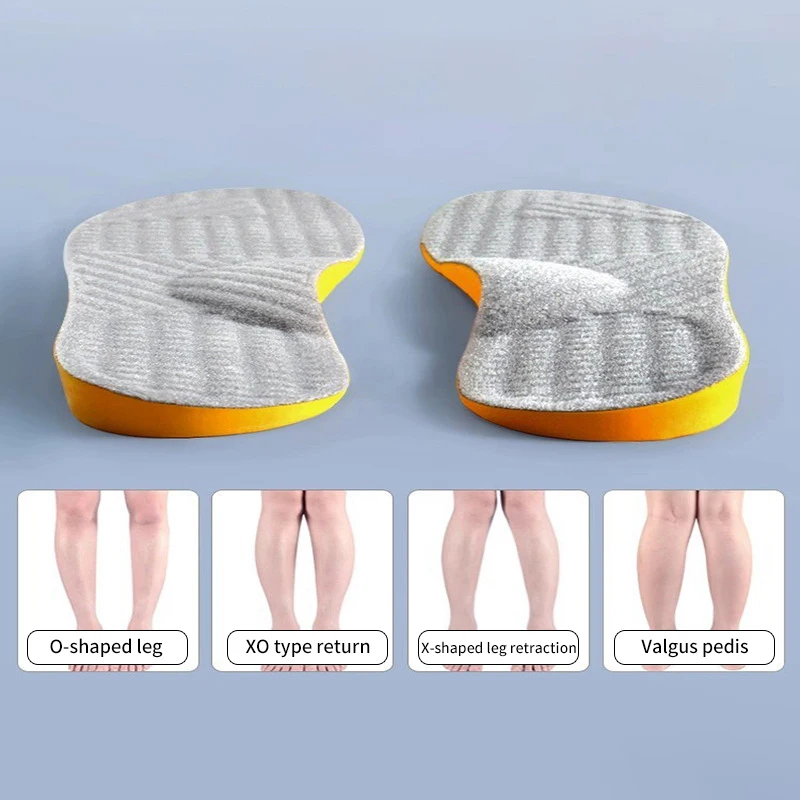 Flat Feet Arch Support Orthopedic Shoes Sole Insoles For Feet Men Women O/X Leg Corrected Care Pad PU Orthotic Insole