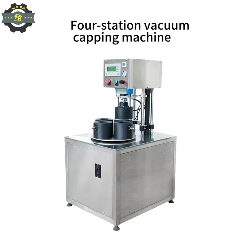 Fruit puree vacuum capping machine Blueberry sauce salad dressing sealing packing machine caviar capping machine