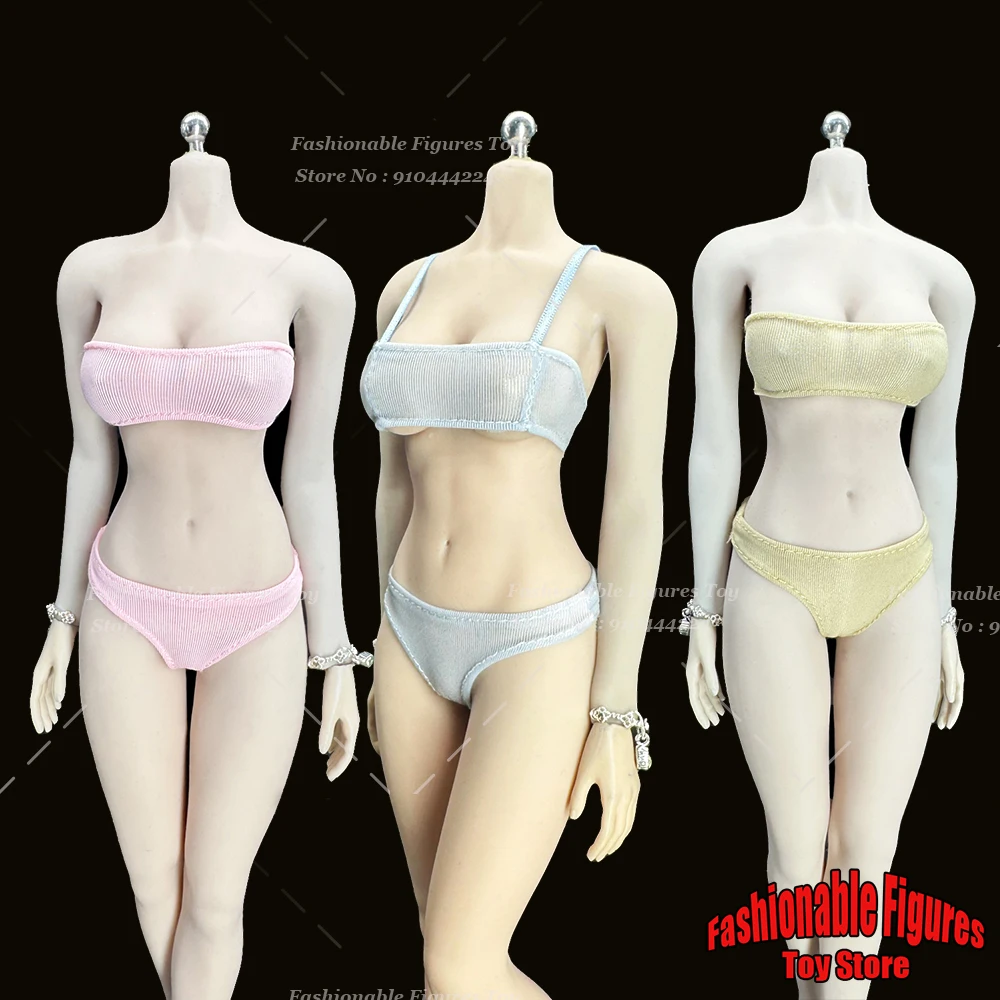 

2 стиля 1/6, женское нижнее белье солдата, эластичное эластичное нижнее белье, укороченный топ на бретелях, бюстгальтер с запахом, трусы, комплект подходит для экшн-фигурки 12 дюймов