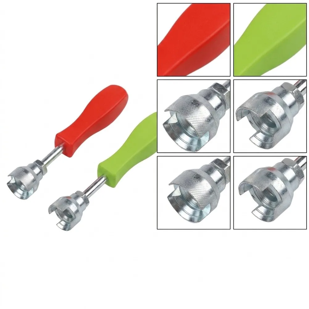 2pcs Auto Drum Brake Spring Compressor Tool For Washer Shoe Installation Steel Shaft With Ergonomic Handle For Car Truck Repair