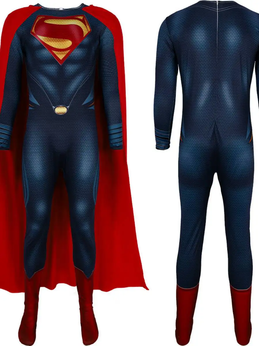 Zeyyp جديد أزياء الهالوين الصلب رجل البدلة بطل كلارك كينت الملابس الضيقة كيب خارقة الزي للنساء #4