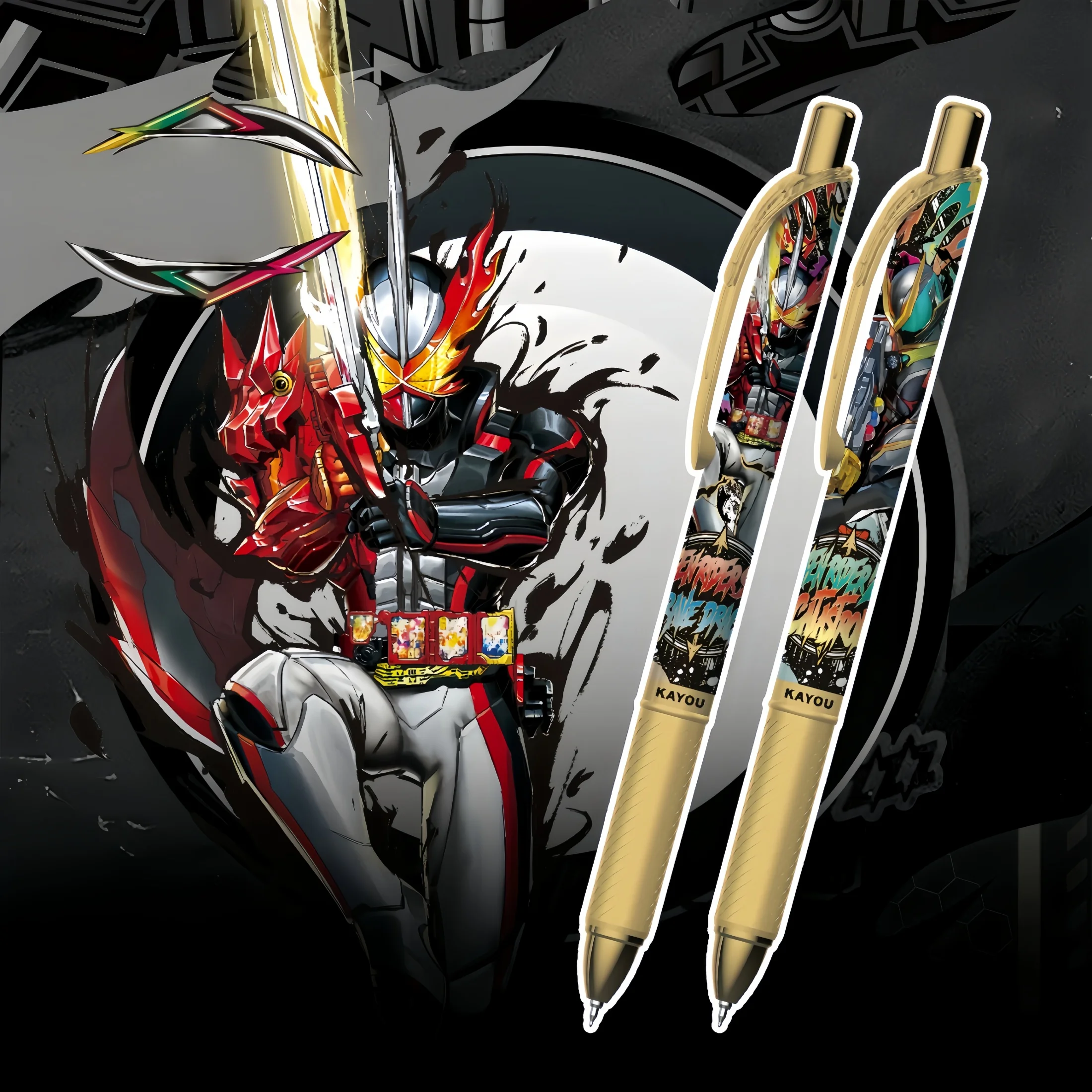 Kamen Rider Gel Pen, Battle Edition Series 2, Authentic Student Stationery, 0.5mm Signature Pen, Blind Box Pen