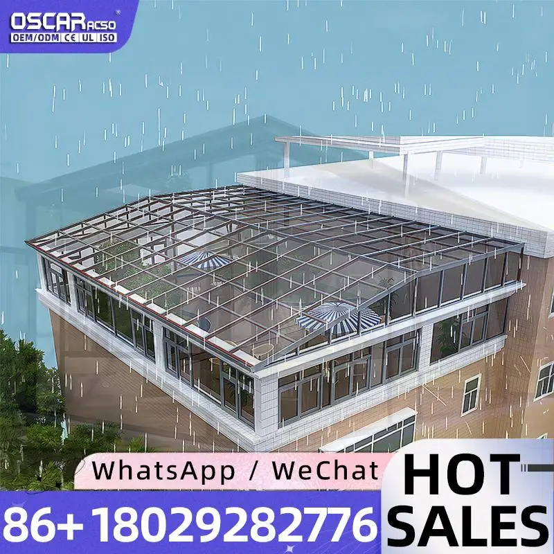 Customizable Freestanding Aluminum Glass Sunroom with Insulated Glass and LED Eco Friendly Powder for US Backyard Patio Winter U