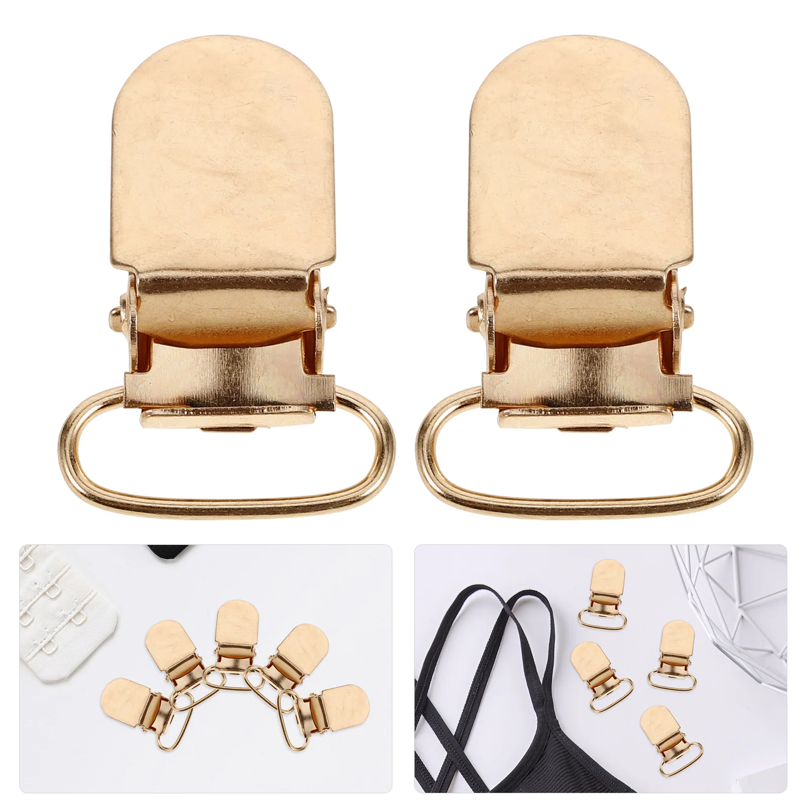 

20 Pcs Iron Clips 20mm Non Sock Buckle Reusable Garter Strap Adjustment Clip Versatile Clothing Accessories