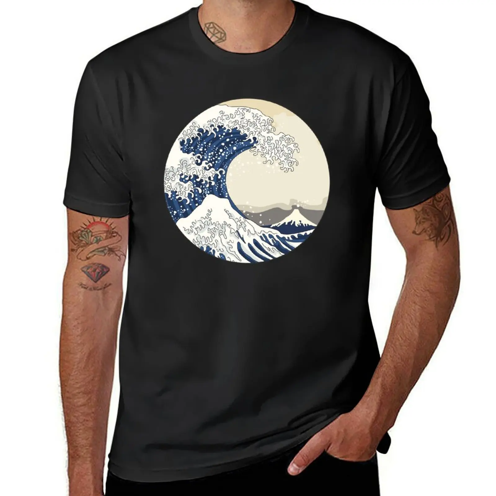 Vintage Great Wave T-Shirt heavyweights anime tshirts for men