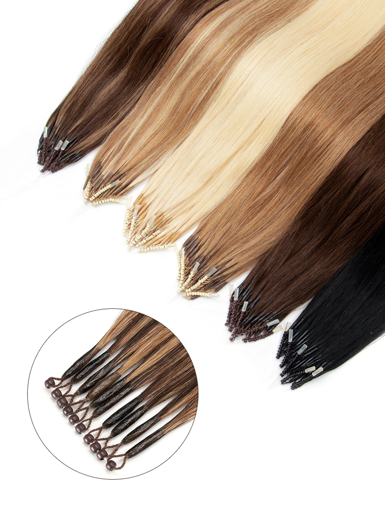 8D Hair Extensions Cold Fusion Micro Link Hair Extension Mechine Remy 360°Movement 50g 50pcs/pack Invisible For Thin & Fine Hair