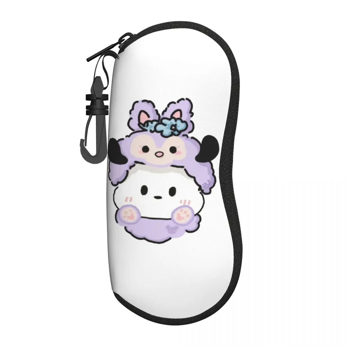 Custom Cute Pochacco Shell Glasses Case Unisex Cool Eyeglasses Case Sunglasses Protector Box