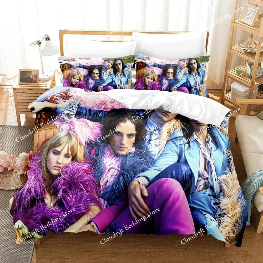 

3D Printed Maneskin Bedding Set Pillowcase Duvet Cover Double Twin Full Queen King Adult Boys Bedclothes Quilt Cover026