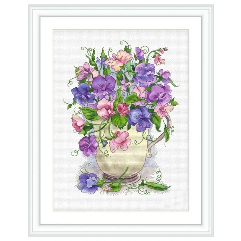 Precision Printing B1686 Pea Vase Fishxx Cross Stitch Kit