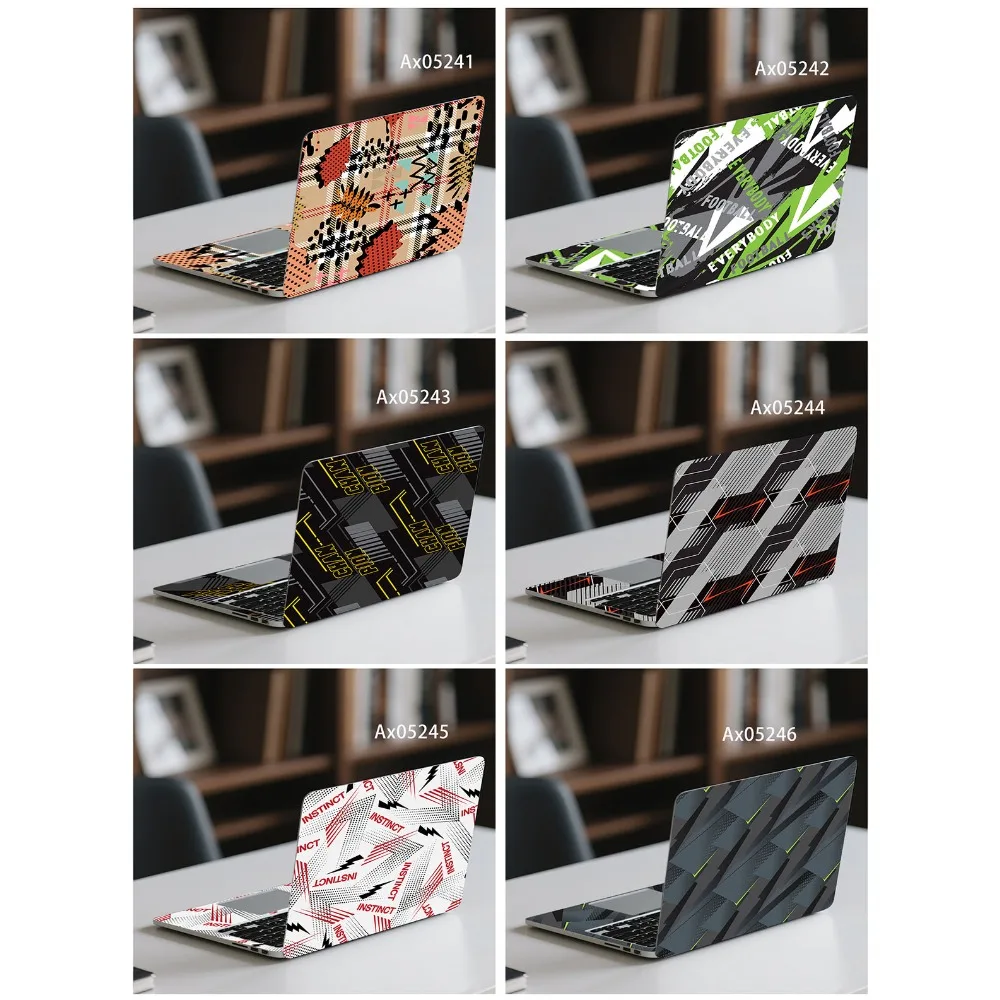 Streetwear Graffiti Geometric Line Anti Scratch Protective Laptop Sticker MacBook Notebook Keyboard Waterproof Skin Decoration
