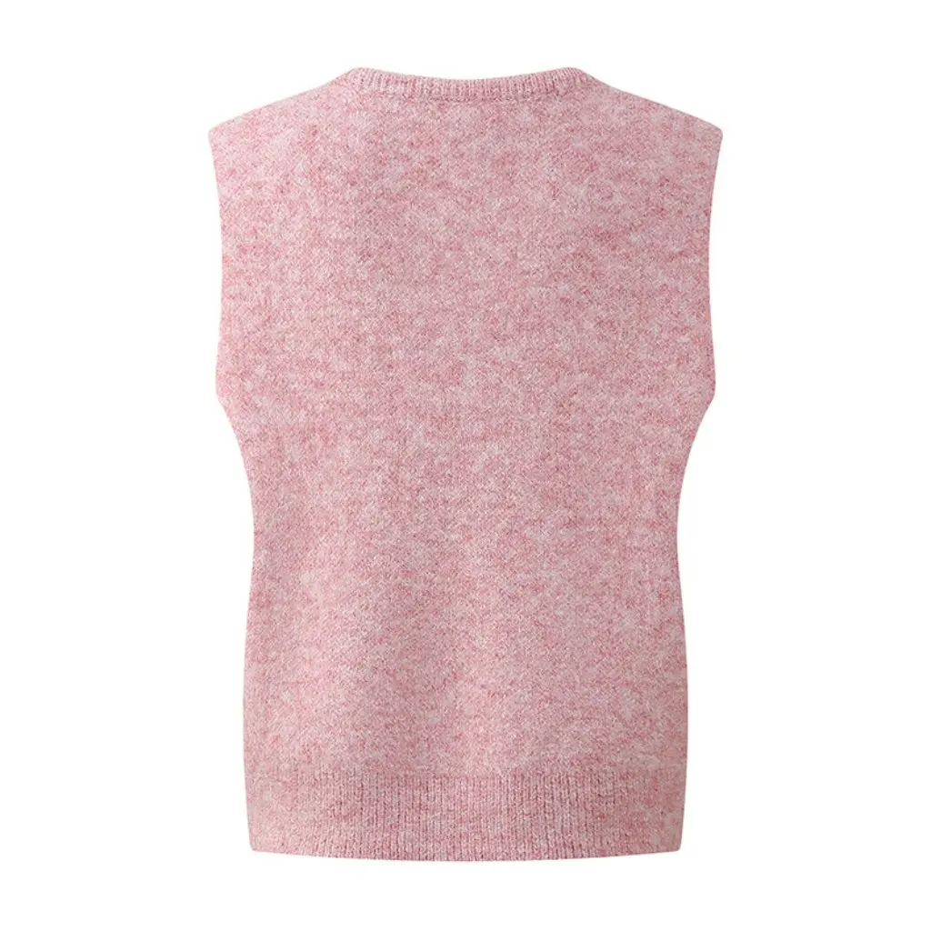 

Z4JM-921209 женский корейский стиль с блестками и круглым вырезом, свитер, жилет для тяжелой промышленности, ранняя весна, модная оптовая продажа