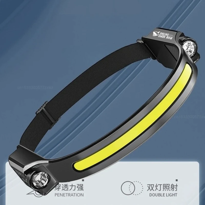 Lampe de casquette à capteur LED d'extérieur, étanche, lampe frontale rechargeable, pêche, recherche, camping, lampe de poche de nuit