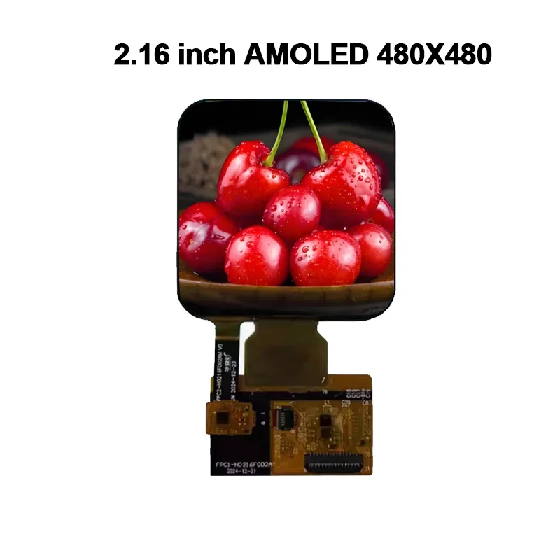 2.16 inch 480x480 QSPI/MIPI Interface AMOLED Display for AI Companion AI Spirit Motion Camera 4G Watch
