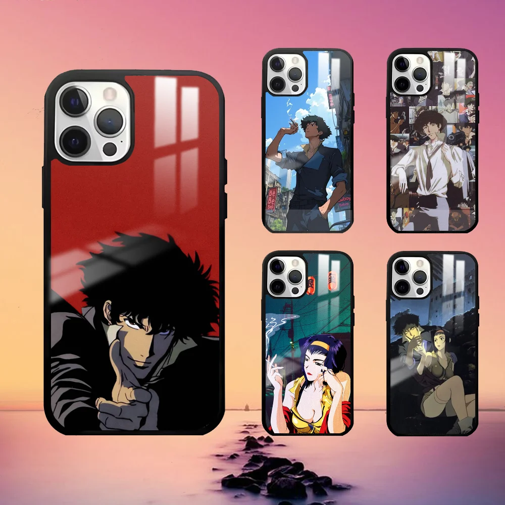 C-Cowboy Bebop Anime Phone Case For iPhone 16 15 14 13 12 11 Pro Max Plus Mini Fashion High Quality mirror phone case