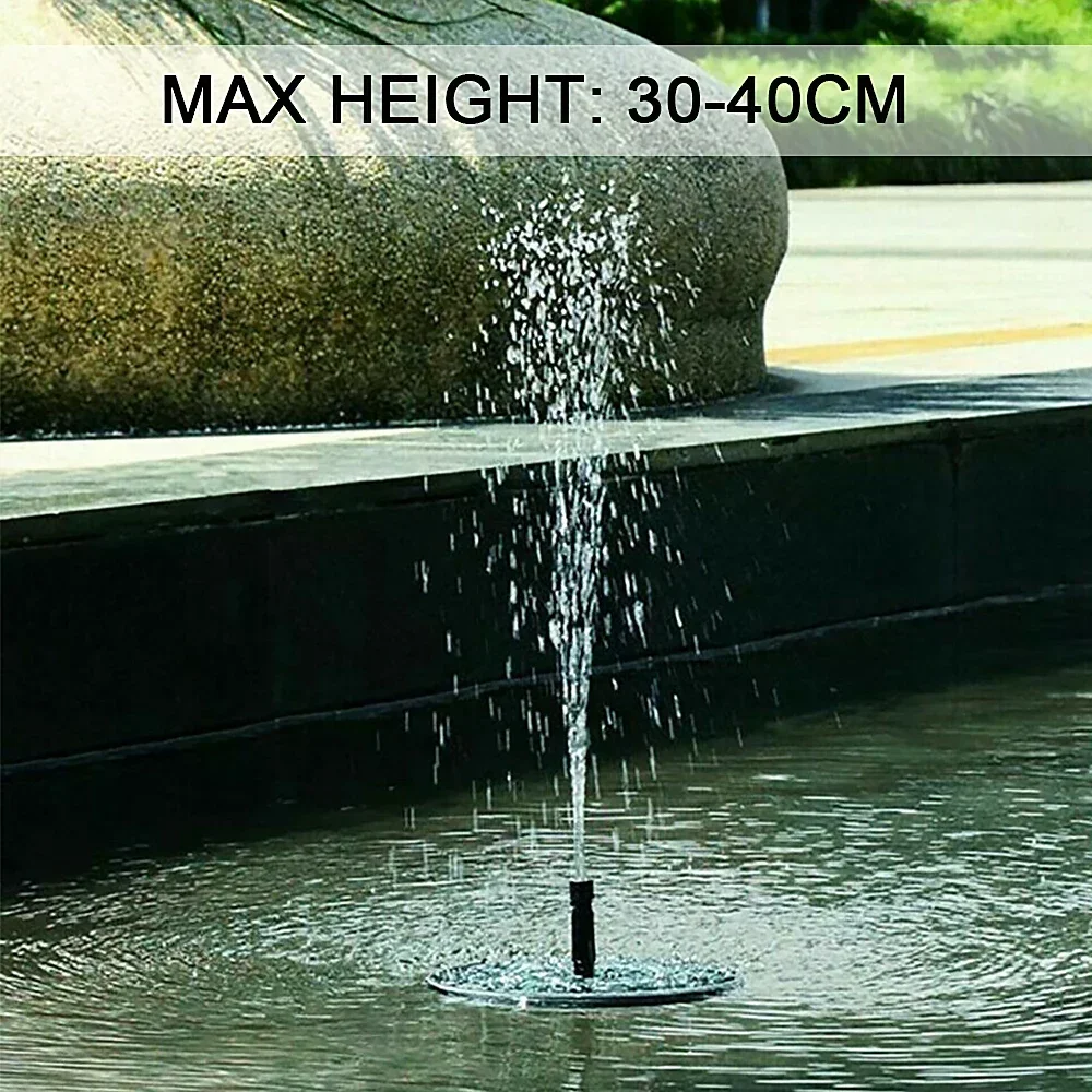 Schwimmende Solarbrunnenpumpe 1000mAh Akku 3.0W Solarbetriebener Wassersprüher Vogelbad Garten Pool Teich Outdoor-Dekorationsset – Detail 6