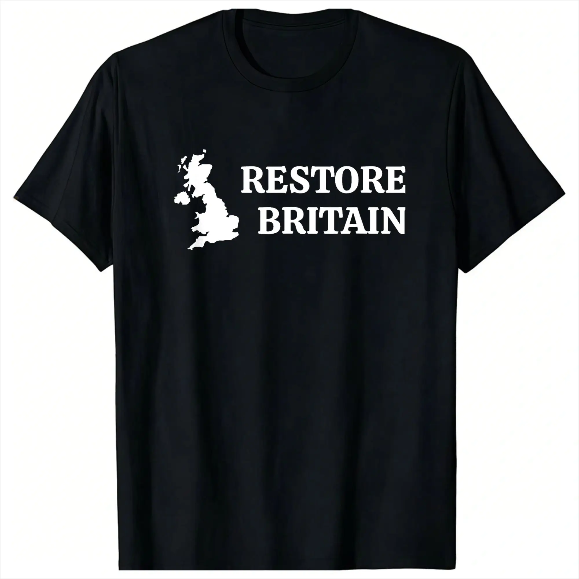 Restore Britain  UK Patriot Conservative Graphic T Shirt Cool T Shirts Short Sleeve Streetwear Tops Summer Oversize Clothes