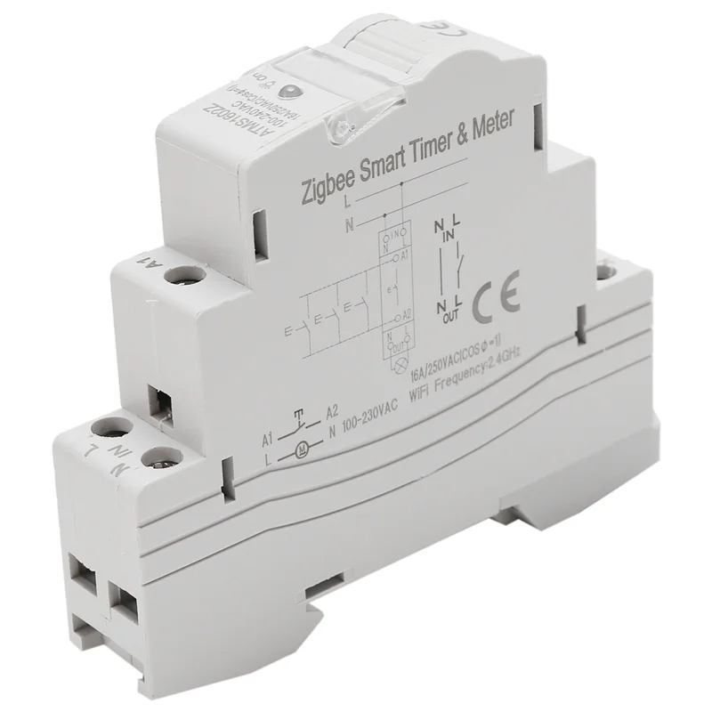 Excellent-ATMS 1602Z Smart Switch 16A Din Rail 1P Remote Control Timing Switch Smart Wireless Switch 220V Timing Switch