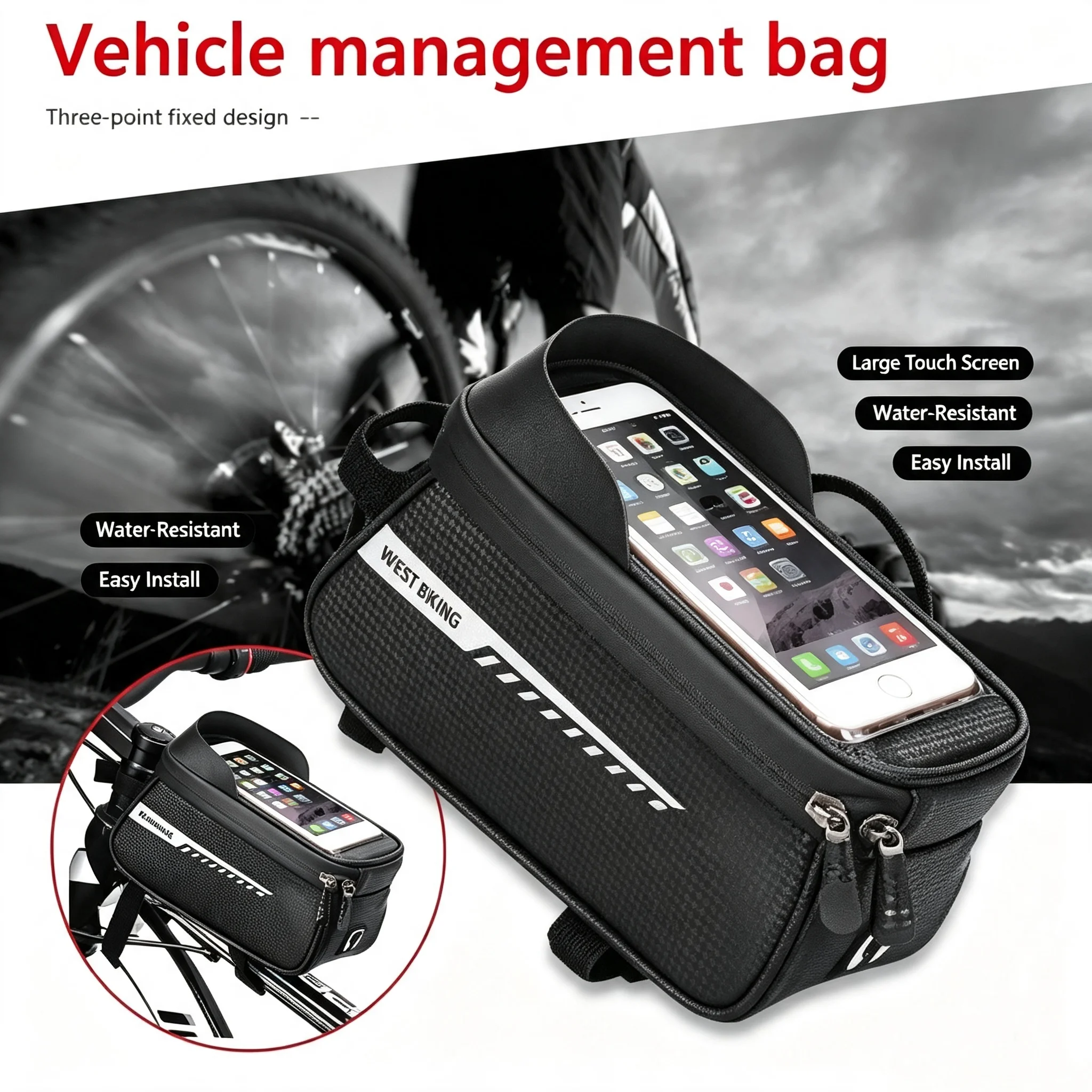 Youtube Phone Accessories - Waterproof Sun Visor Touch Screen Bike