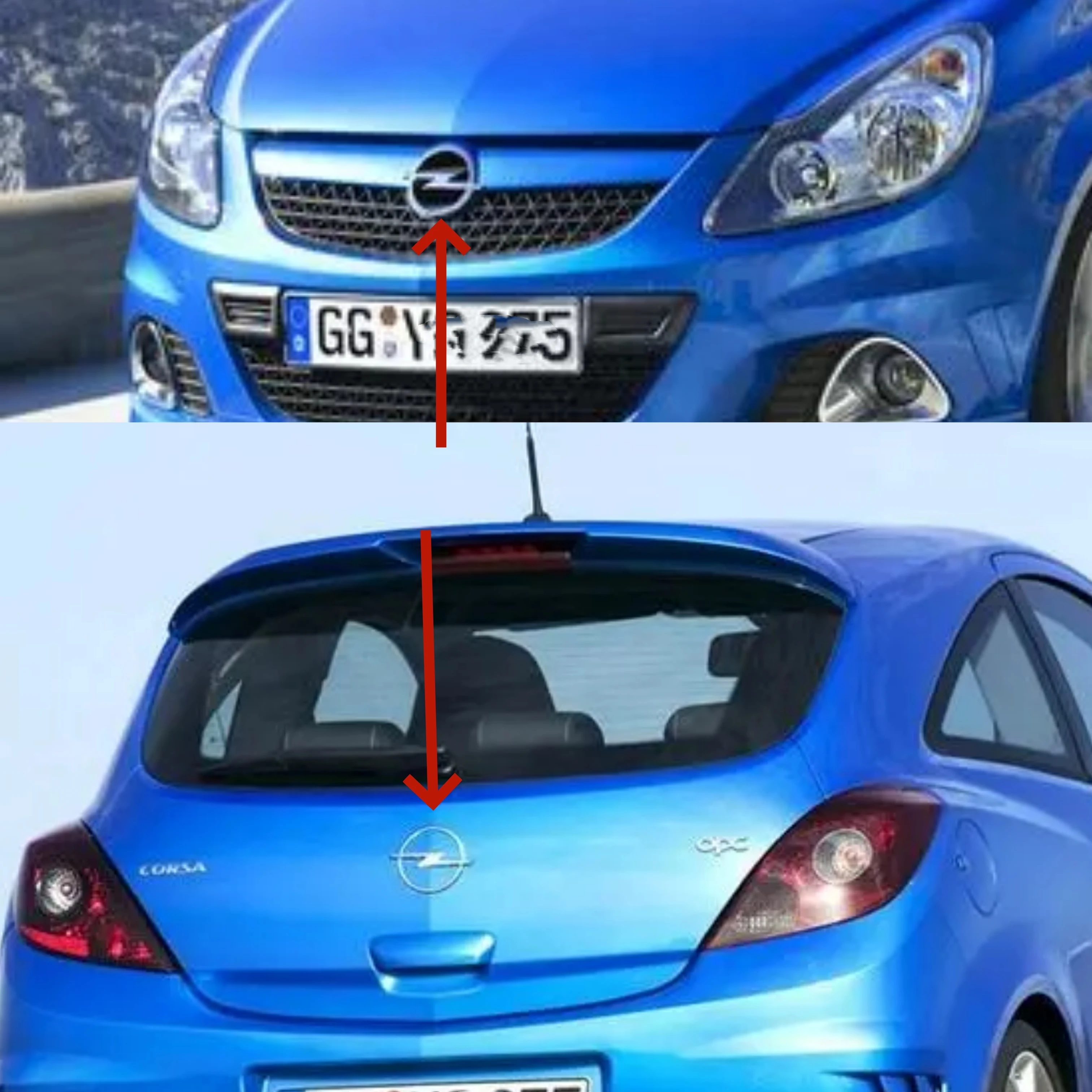 1 pz 3D ABS nero/argento auto griglia anteriore cofano emblema tronco posteriore distintivo Logo adesivo per Opel Astra Insignia Corsa Zafira