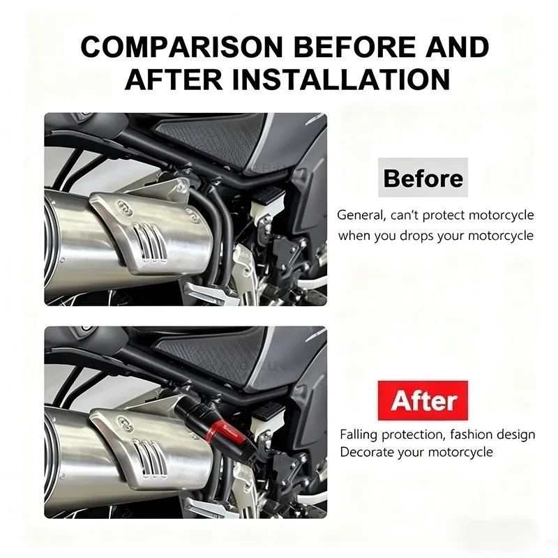 

NEW Fit For Yamaha TENERE700 Tenere 700 CNC Motorcycle Accessoires CNC Falling protection Exhaust Slider Crash Pad Protector