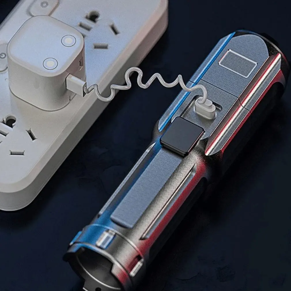 2023 nuovo Zoom telescopico torcia a luce forte USB ricaricabile Min faretto portatile lampada di illuminazione per esterni a lungo raggio di inondazione