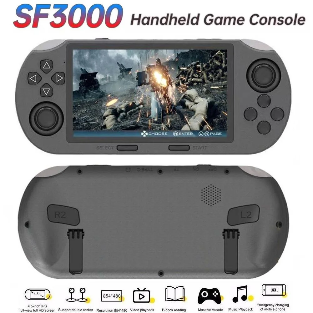SF3000携帯ゲーム機 4.5インチIPSスクリーン ポータブルビデオゲーム機