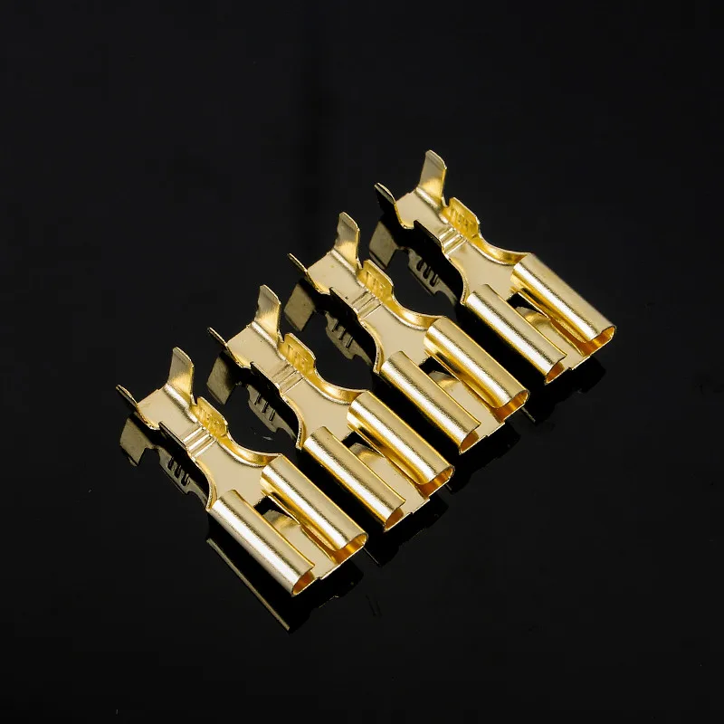 New 6.3 Fast i8 Spring Insert Flat Plate with Barb Press Terminal Connector. Fast Plug Cold Plug Type