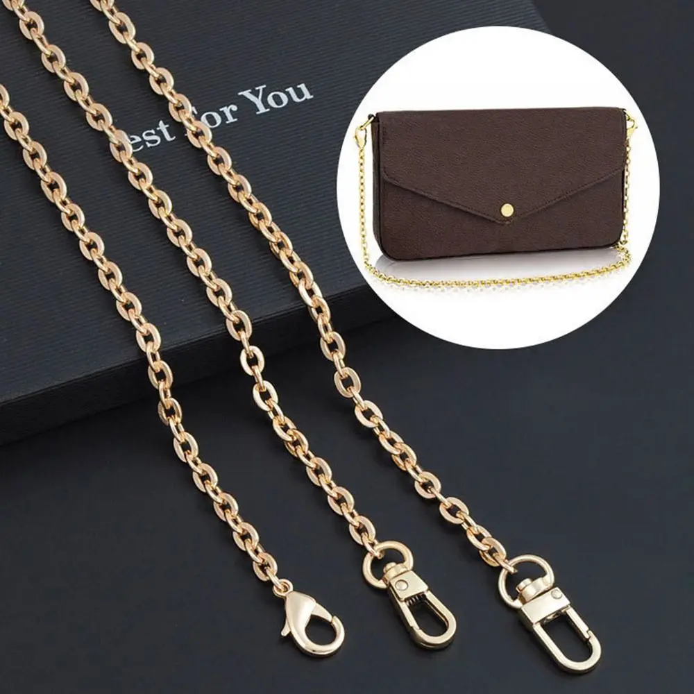 Durable Gold Silver Black Metal Bag Chains Adjustable Luxury Crossbody Chain Single Shoulder Strap
