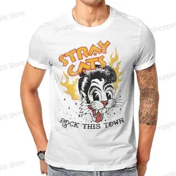 Summer men's and women's casual T-shirts Stray Cats Rock Rock This Town Novelty Cool T-shirt Street Clothing S-6XL