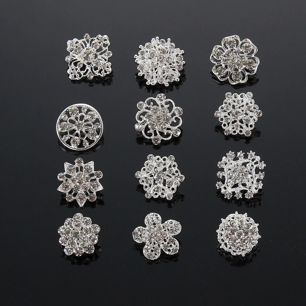 

24pcs Rhinestone Brooches For Women Wedding Party Dress Decor Alloy Brooch Jewelry Gift Bouquet Pin Sweater Decoration