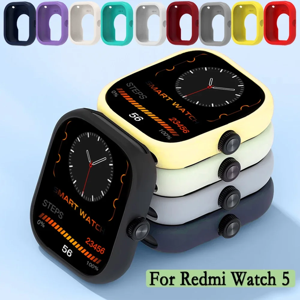 Uhrengehäuse für Redmi Watch 5, Uhrendekoration, weiche Silikonhülle für Redmi Watch 4, kratzfeste Schutzhülle