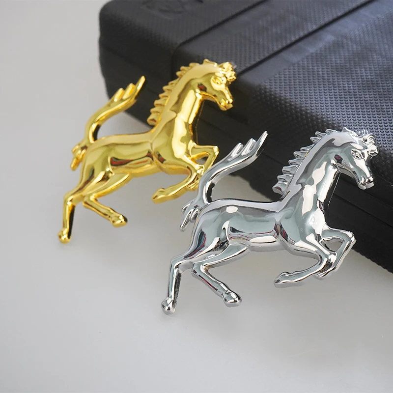 Car Styling 3D Metal Running Horse Emblem Decal Stickers For Ferrari 458 488 F12 FF430 Fender Window Bumper Badge Accessories