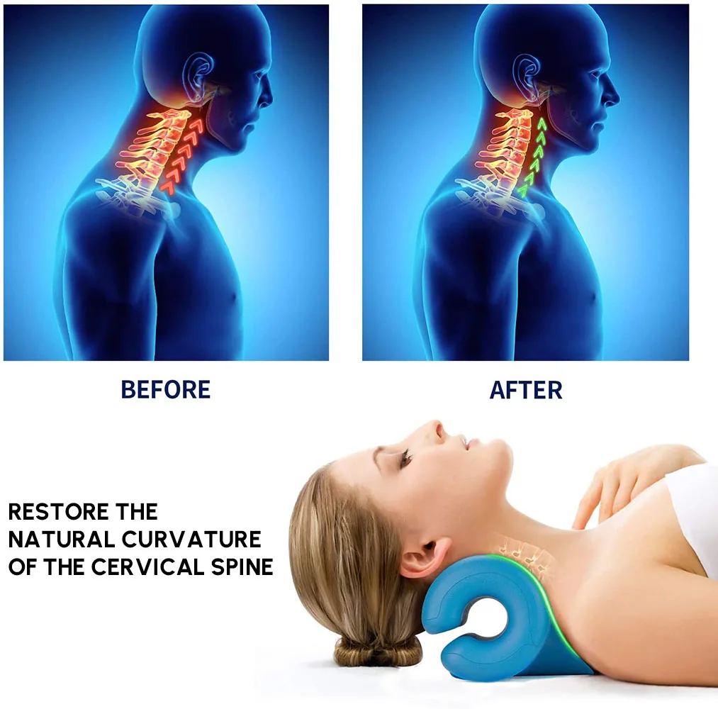 

Neck Stretcher Massage Alignment Chiropractic Traction Device Cervical Pillow Shoulder Relaxer Neck Massager Spine Pain Relief