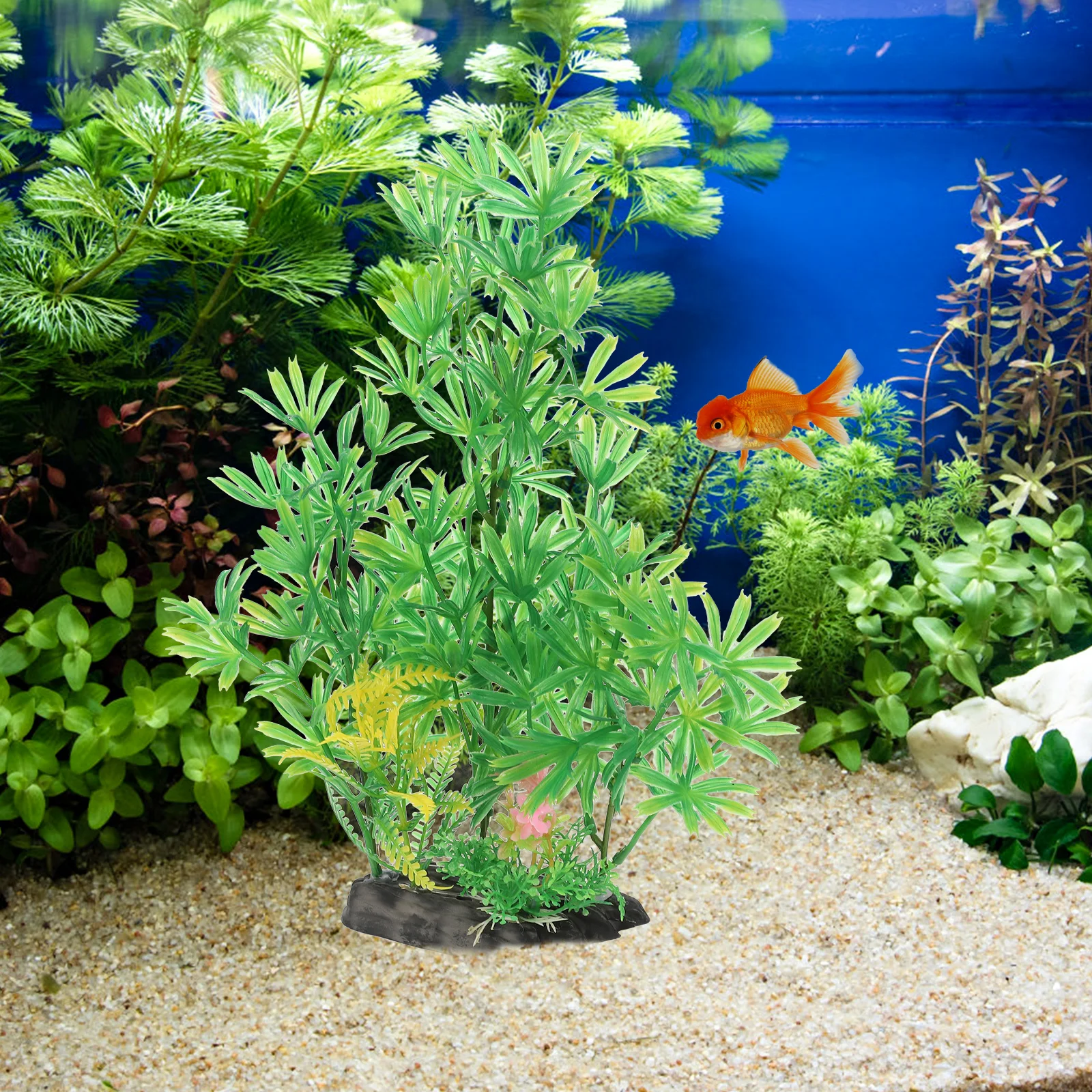 

Artificial Aquarium Plants Decorations Lifelike Plastic Fish Tank Plant Accessories Terrarium L scape Fish Bowl Decor Aquatic