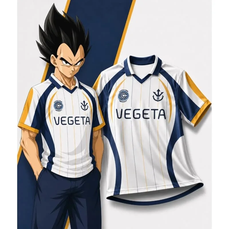 2027 Dragon Ball Goku Fußballtrikot für Herren und Damen, Anime, schnelltrocknend, kurzärmelig, Fußballshirt, Cosplay, Sport-T-Shirt, passend für die ganze Familie – Detail 5