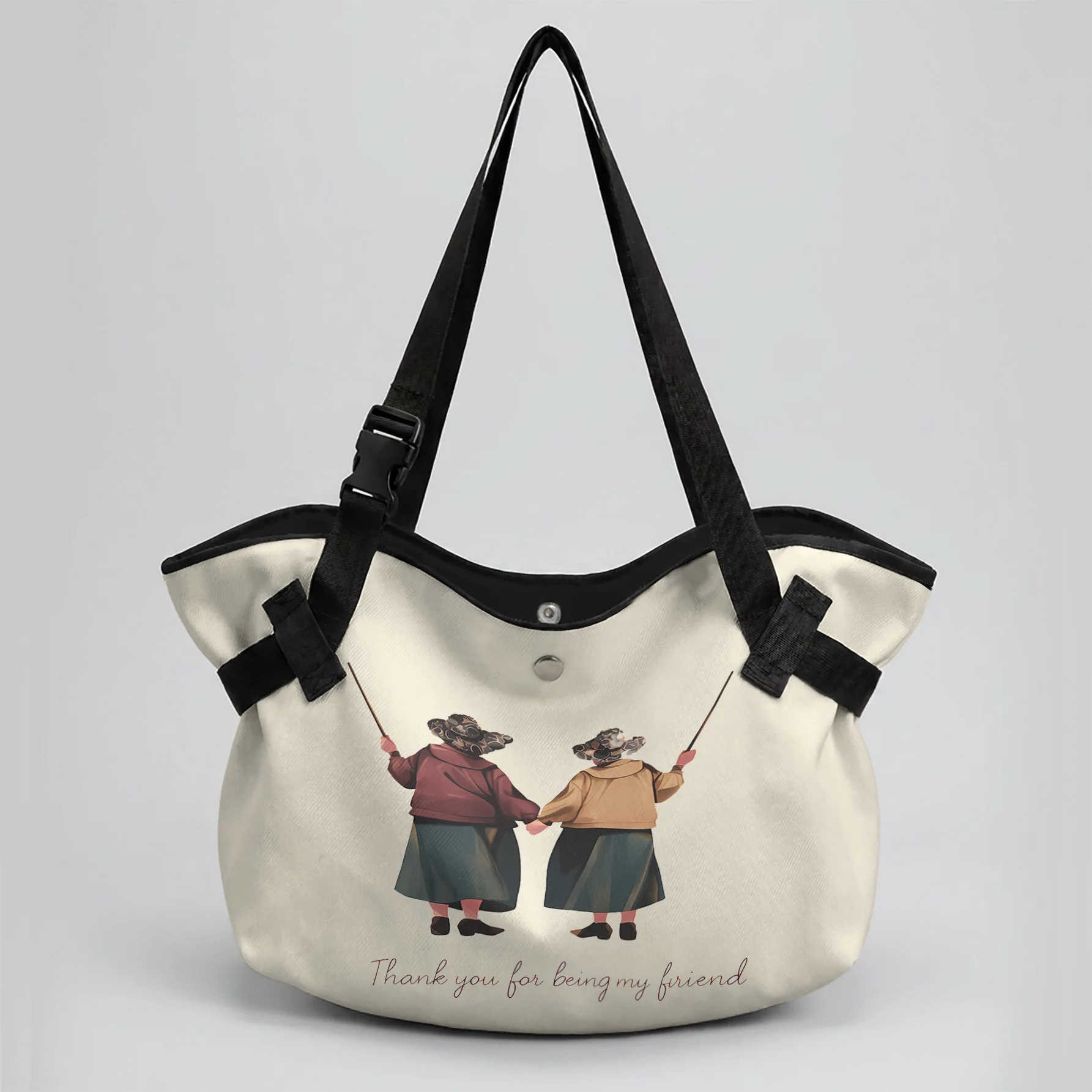 Character Print 2 In 1 Tote Bag & Round Picnic Mat, Waterproof Foldable Mat For Camping Beach Picnic Travel