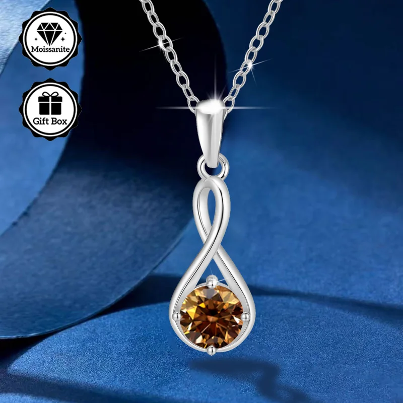 LAMVOICE/هدية عيد الميلاد مجوهرات للنساء مجوهرات عالية الجودة قلادة هيبوالرجينيك 1 قيراط مويسانيتي قلادة للنساء