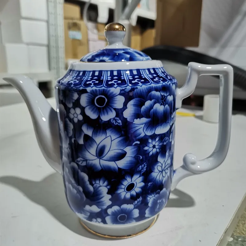 Ceramic Teapot, Coffee Pot, Household Drinkware, Heat Resisting Water Pitcher, Teaware, Good Quality Color Enamel Porcelain