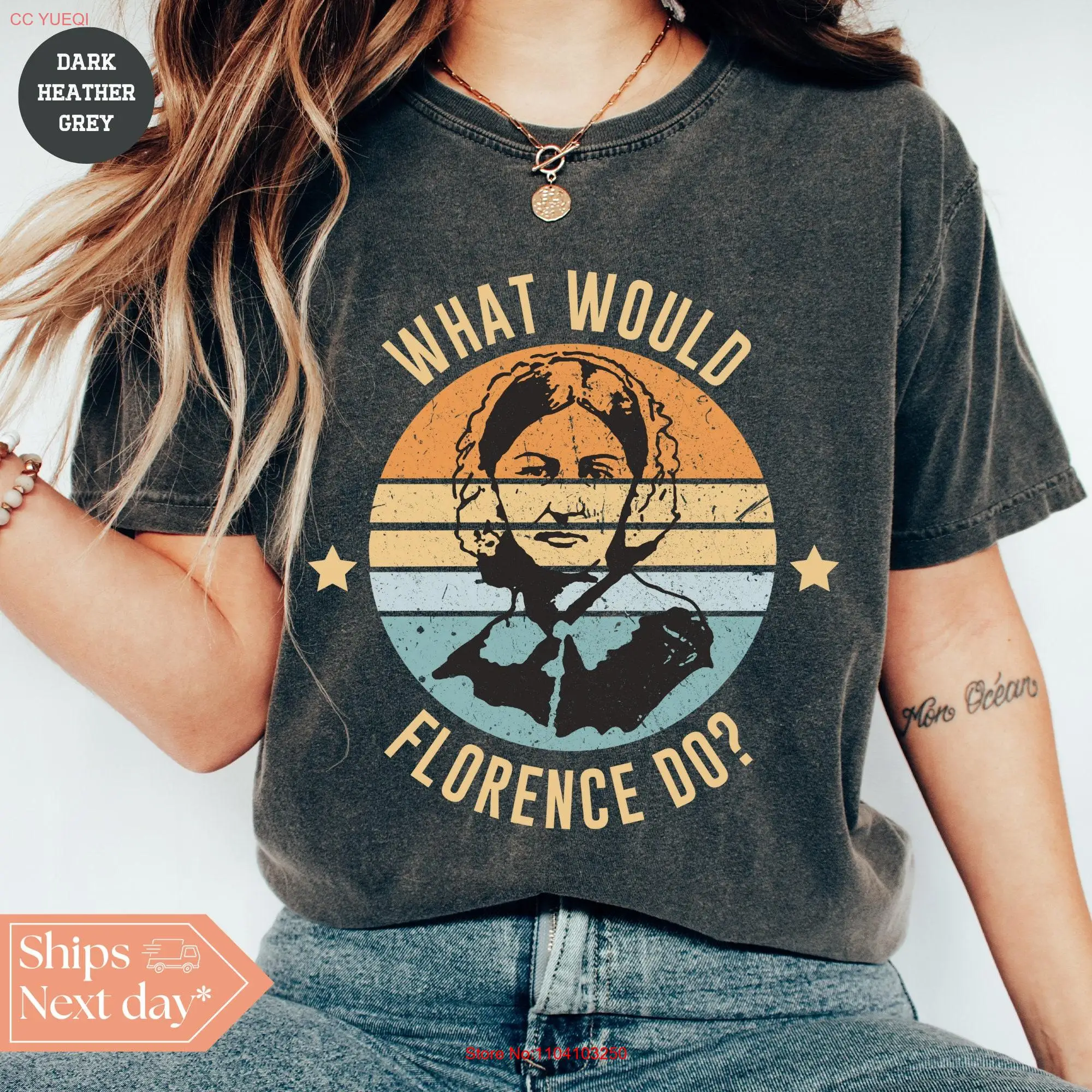 What Would Florence Do T Shirt Nightingale New Nurse Life Grad Comfort Colors long or short sleeves