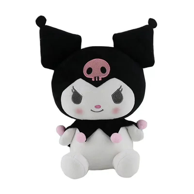 23 cm Sanrio Kuromi bambola di peluche giocattoli di peluche Kawali Hello Kitty My Melody Cinnamoroll cuscino bambole di pezza morbide compleanno regalo per bambini